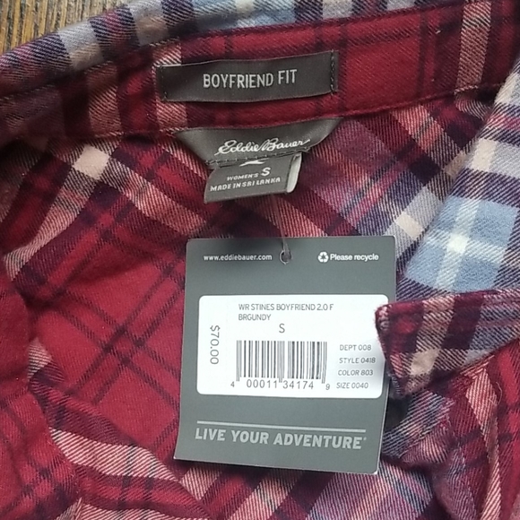 Eddie Bauer Tops Eddie Bauers Boyfriend Fit Flannel Poshmark